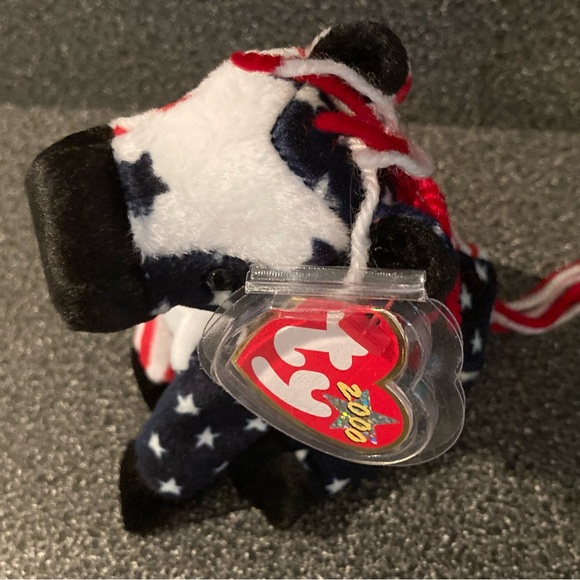 NWT Vintage "Lefty 2000” Beanie Baby. Date of birth 7/4/2000. Plastic tag holder - Picture 4 of 13
